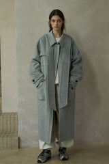 Hooded Lapel Loose Long Coat