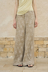 Cut-Out Panelled Straight-Leg Trousers