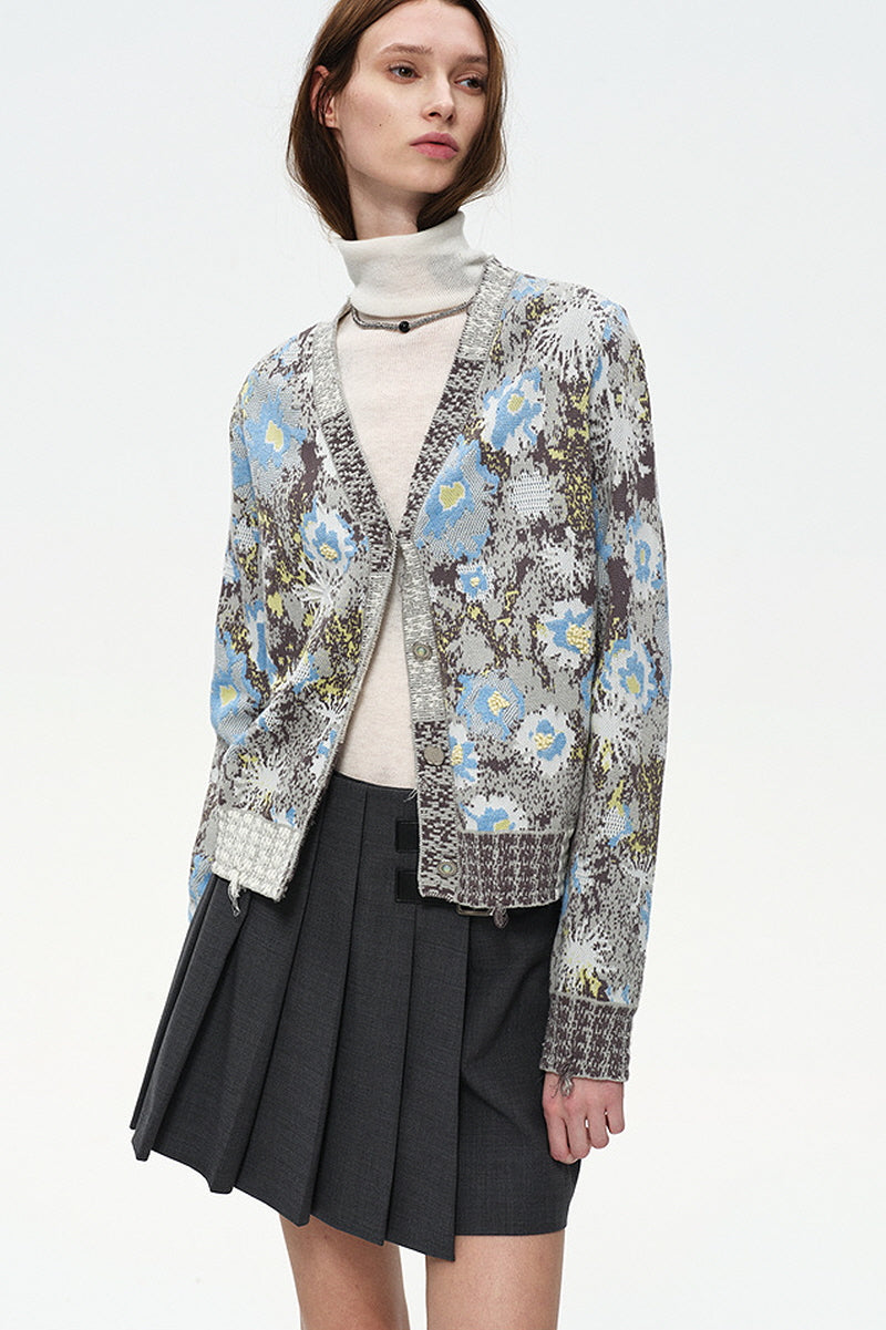 Retro Ethnic Jacquard Cardigan