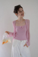 Sweet Temperament Two-Piece Cardigan Set