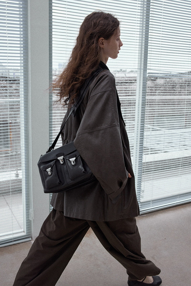 Waist-Tucked Vintage Loose Jacket