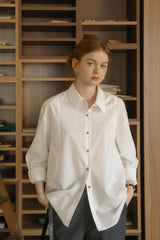 Deconstructed Loose-Fit Long Sleeve Shirt