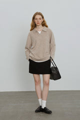 Seagull Neck Pullover Sweater