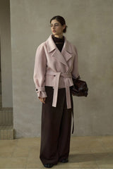 Waist Belted Lapel Duffle Coat
