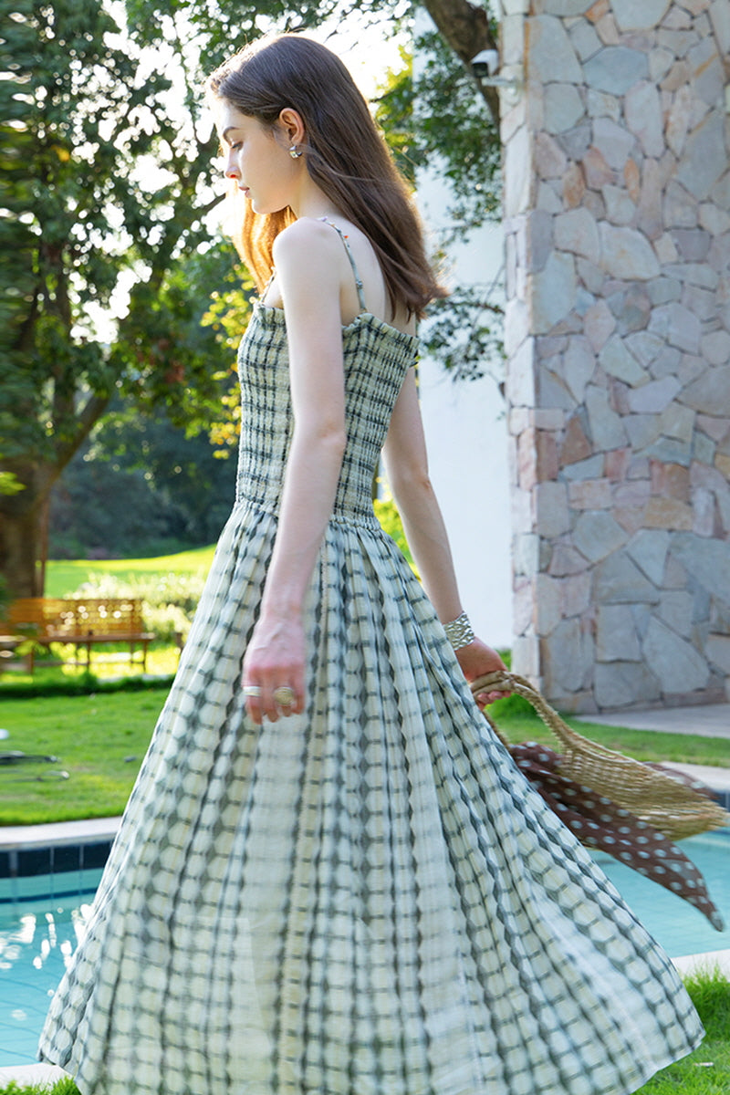 Pleated Slip Maxi Dress