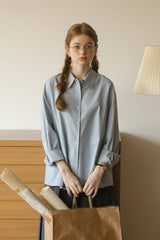 Deconstructed Loose-Fit Long Sleeve Shirt