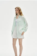 Slouchy Embroidered Pocket Shirt