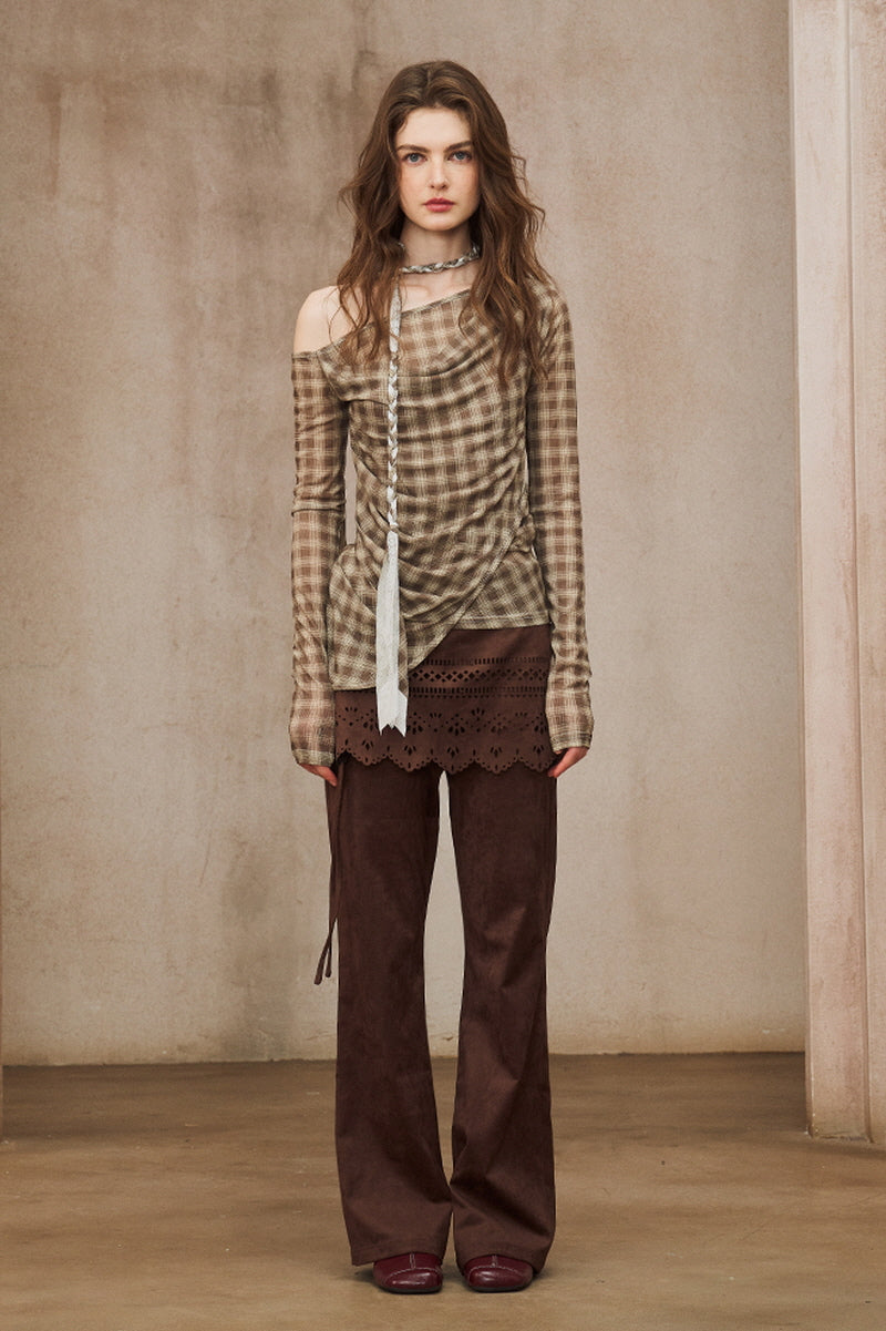 Laser-Burned Wide-Leg Pants