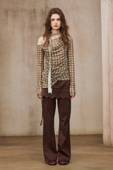 Laser-Burned Wide-Leg Pants