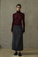 Layered Overlap Long Skirt