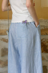 High Waist Wide Leg Striped Pants
