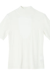 Backless Turtleneck Slim T-Shirt