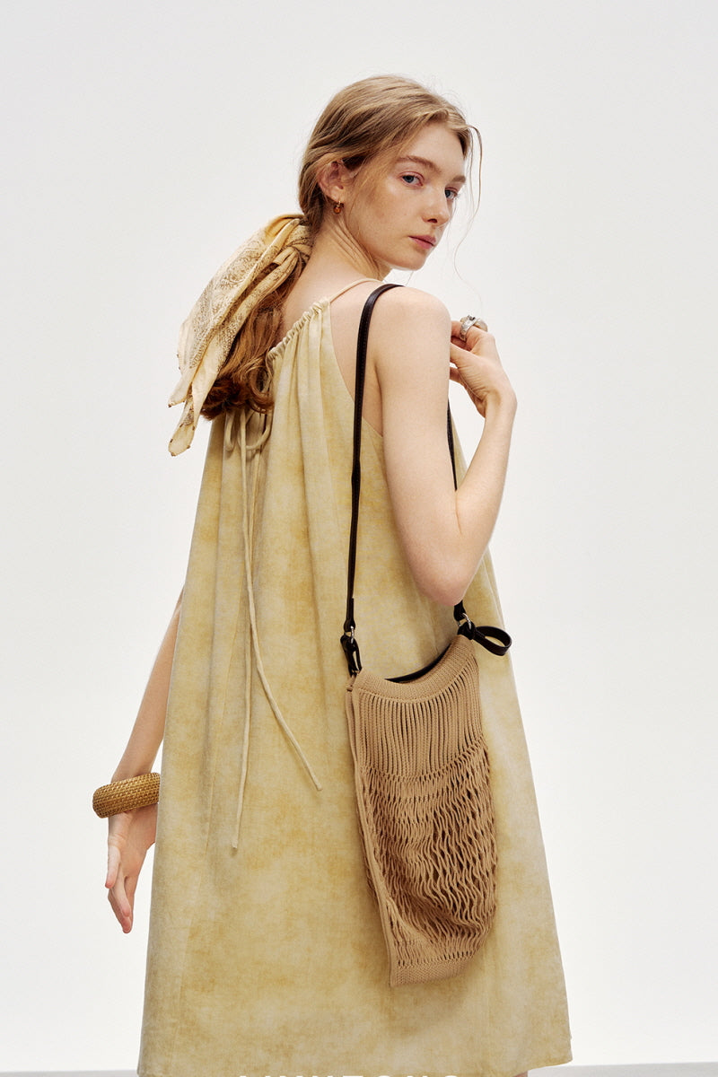 Lazy Halterneck Loose Slip Dress