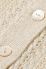 Cut-Out Texture Polo Neck Short Sleeve Smock T-Shirt