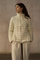 Stand-Up Collar Hourglass Puffer Jacket