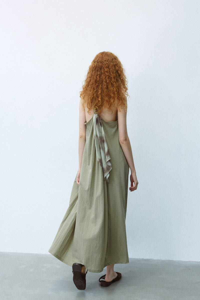 Kink Splicing Backless Maxi Dress
