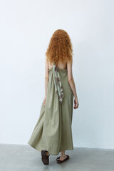 Kink Splicing Backless Maxi Dress