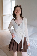 V-Neck Strap Knit Dress Set