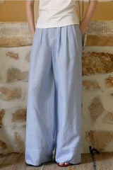 High Waist Wide Leg Striped Pants