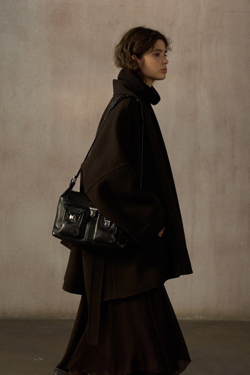 Batwing Reversible Belted Coat