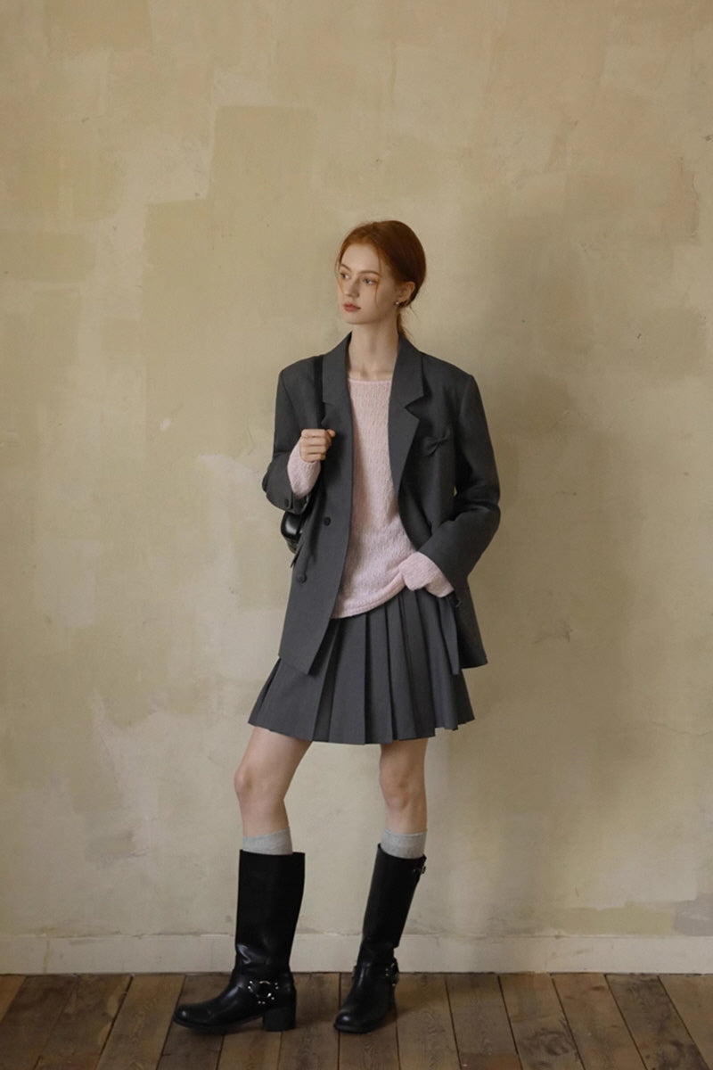 Loose Fit Butterfly Pleated Skirt