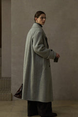 Classic Long Lapel Double-Breasted Coat