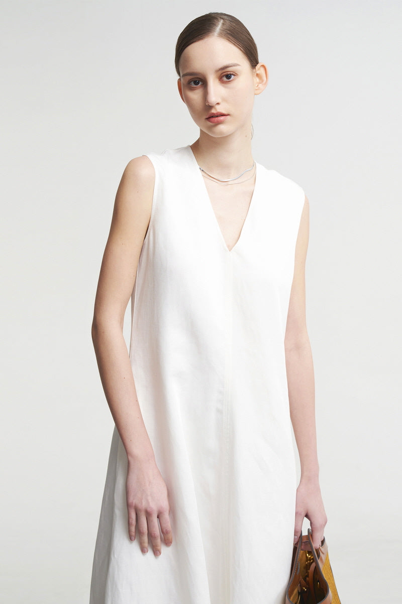 V-Neck Sleeveless Maxi Dress