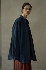 Glossy Padded Shirt Jacket