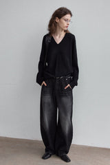 All-In-One V-Neck Pullover Sweater