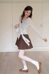 V-Neck Strap Knit Dress Set