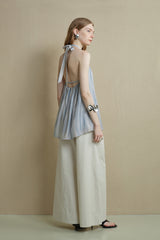 Ruffle Halterneck Loose Top