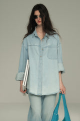 Loose Wash Denim Shirt
