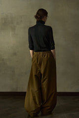 High-Waist Pleated Slacks