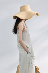 Lace-Up V-Neck Irregular Sleeveless Top