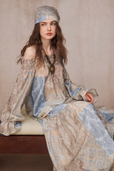 French Vintage Haze Blue Skirt