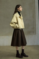 Truncated Lapel Raglan Jacket