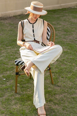 Straight Wide-Leg High-Waist Pants