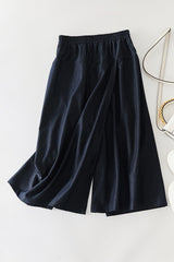 Draped Loose Wide-Leg Pants