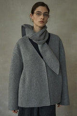 Rabbit Ear Scarf Reversible Jacket
