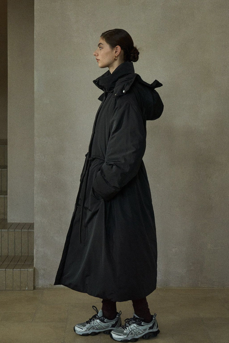 Detachable Bud-Hood Long Down Coat