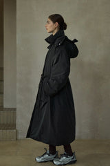 Detachable Bud-Hood Long Down Coat