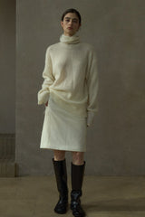 Contrast Turtleneck Sweater