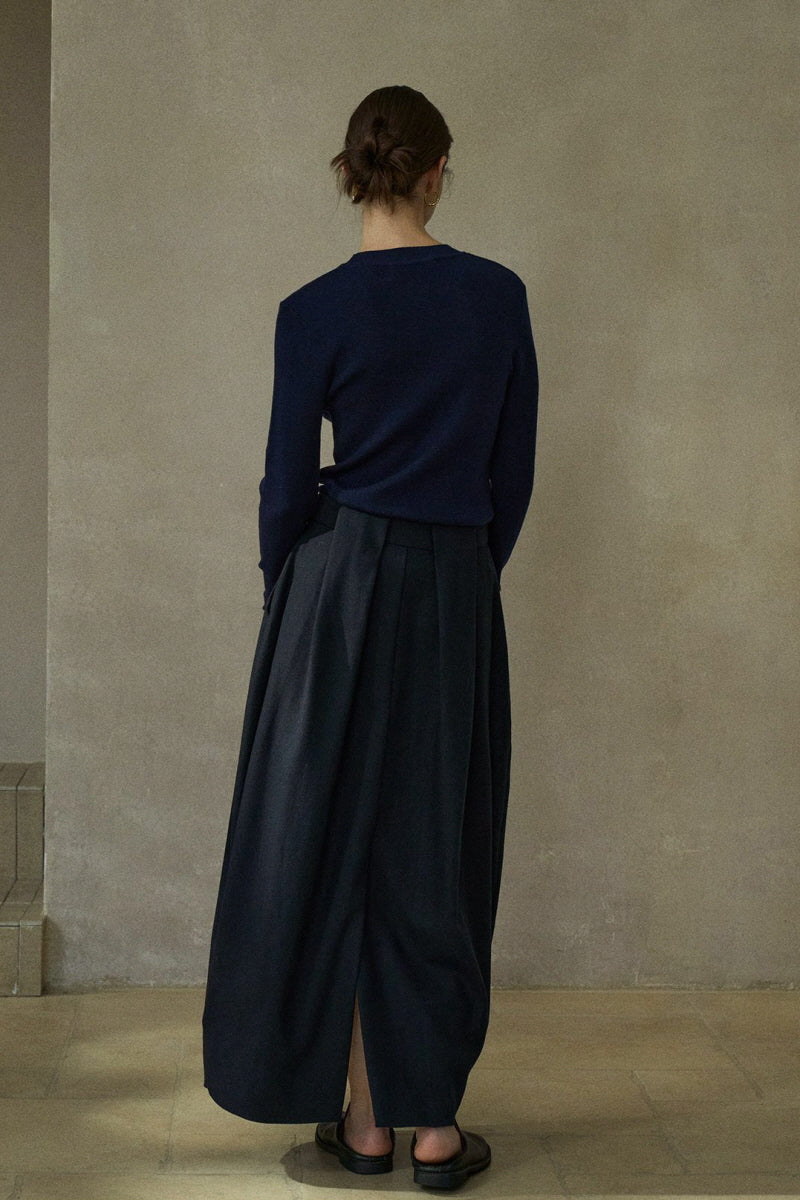 Three-Dimensional Pleated Flower Bud Skirt