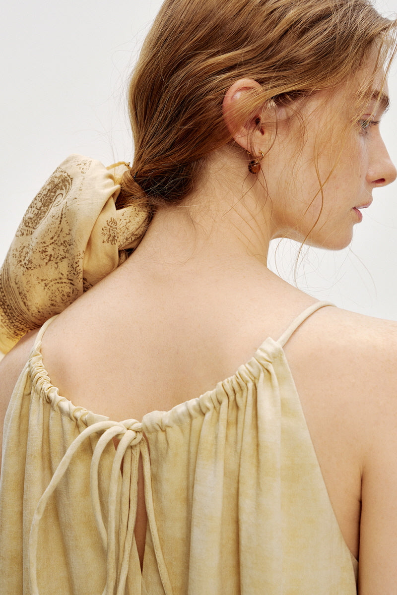 Lazy Halterneck Loose Slip Dress