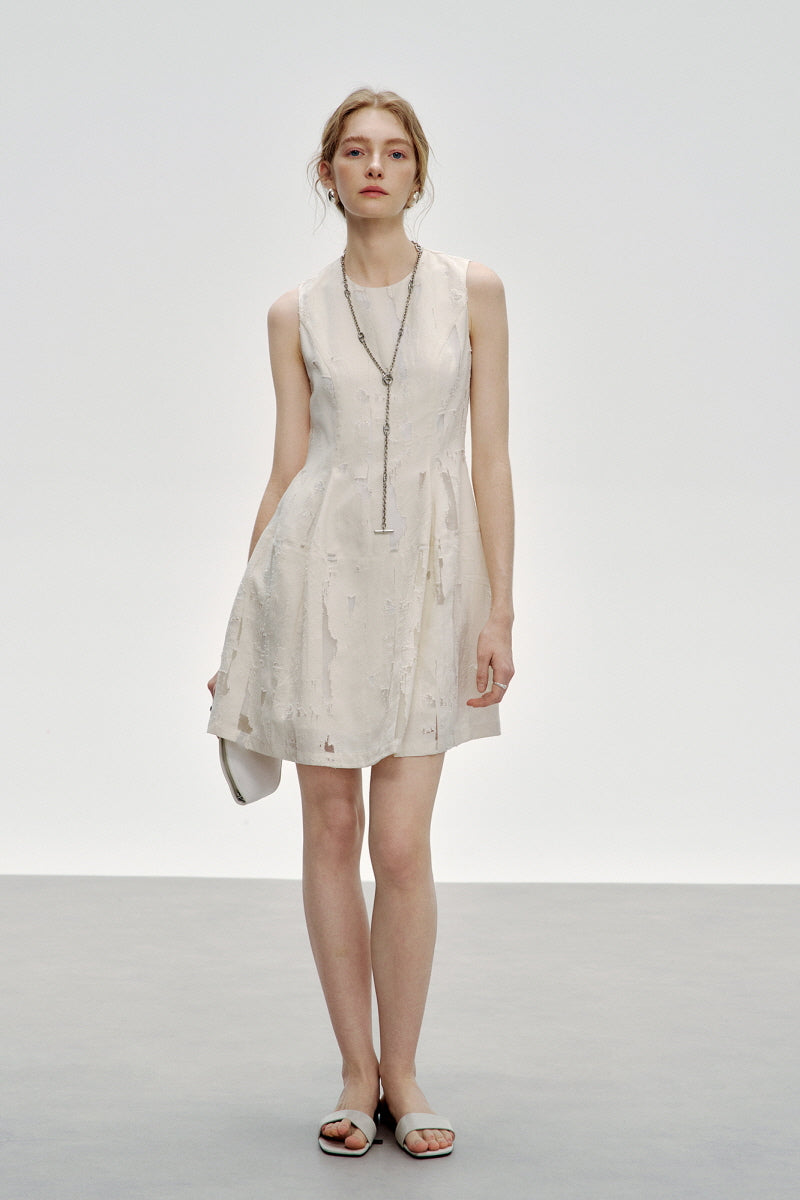 Round Neck Sleeveless Vest Dress