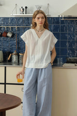 High Waist Wide Leg Striped Pants