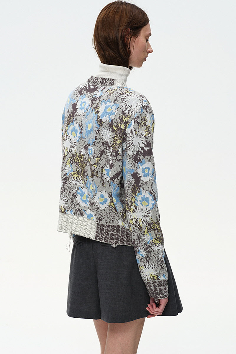 Retro Ethnic Jacquard Cardigan