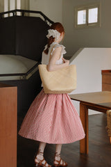 Fungus Edge High Waist A-Line Skirt