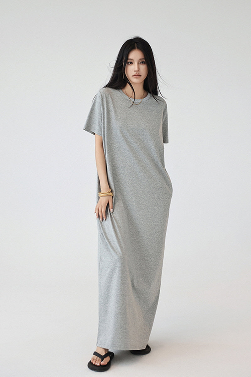 Lazy Straight Loose Long Dress