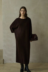 Streamer Mid-Sleeve Knit Dress
